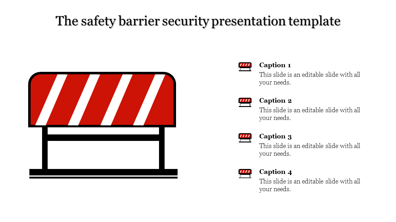 security presentation template-The safety barrier security presentation template